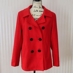 EUC Red Old Navy Pea Coat